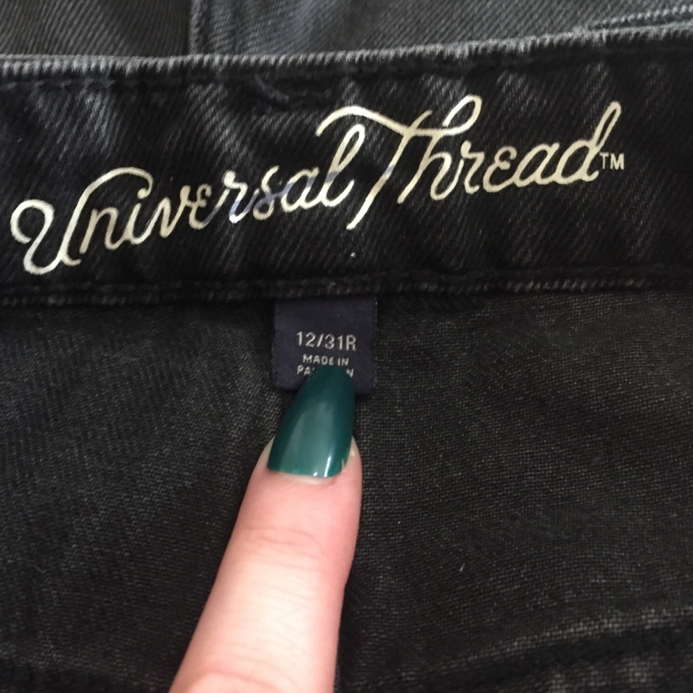 Universal Thread High Rise Straight Black Jeans - Picture 3 of 4